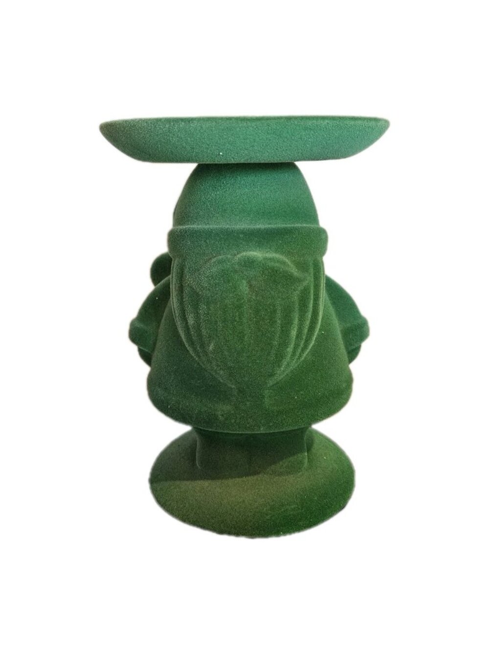 Bath and Body Works Green Gnome Felt Christmas Pillar Candle Holder Stand